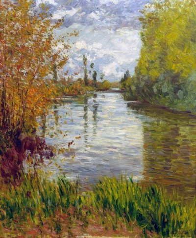 Der kleine Arm der Seine im Herbst von Gustave Caillebotte